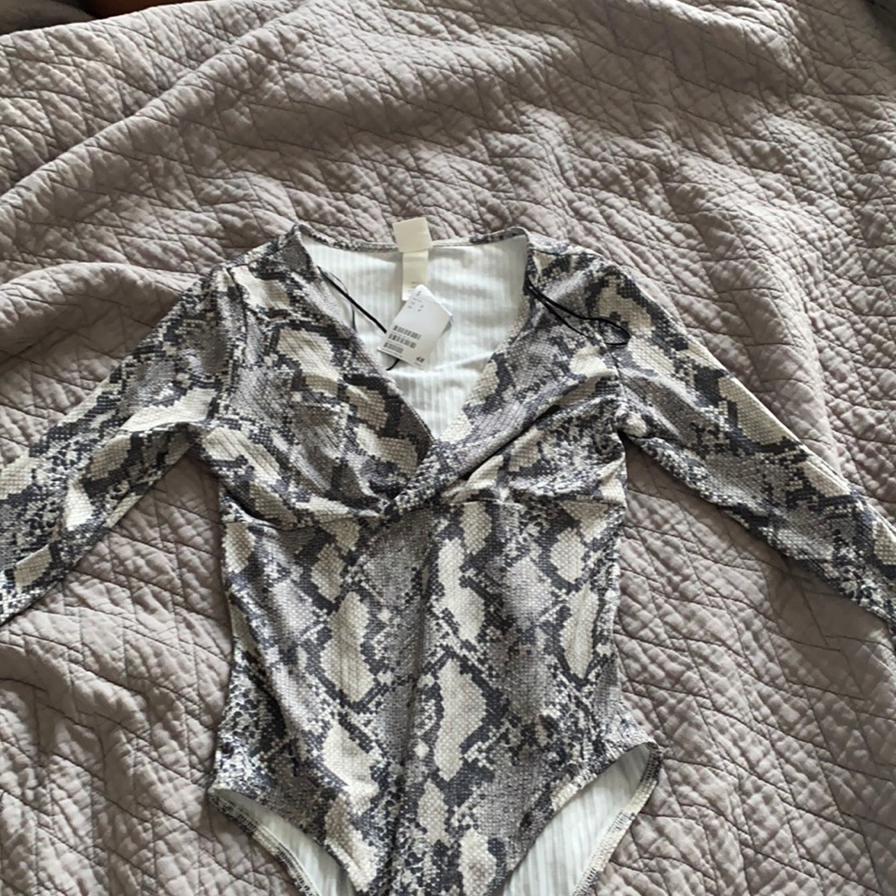 H&M body suit snake print